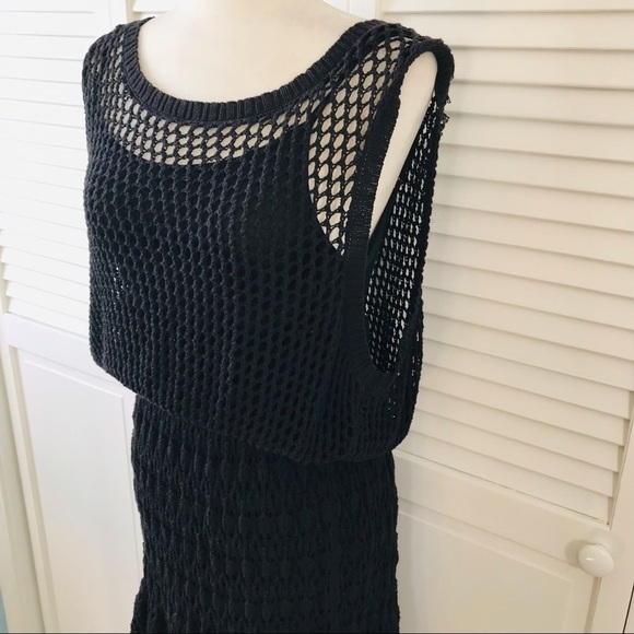 KNITTED & KNOTTED Black A-Line Dress Size Large - Picture 3 of 11
